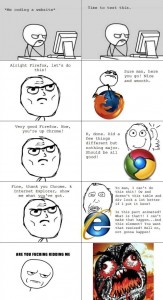 Life of a web developer supporting all browsers meme
