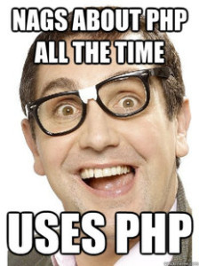 Nags About PHP All The Time Uses PHP