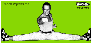 Bench impress me Jean Claude Van Damme Its Go Time Godaddy Meme